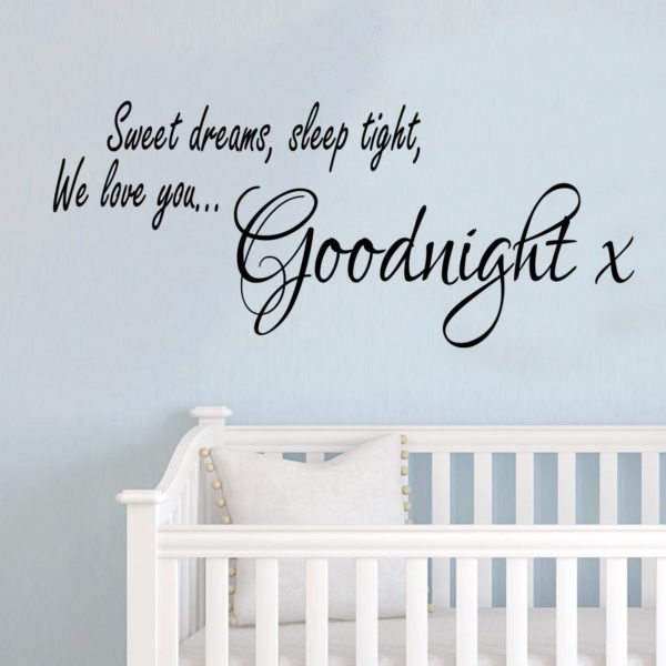 Sweet Dreams Goodnight Wall Sticker Decal - GDirect Wall Stickers NI
