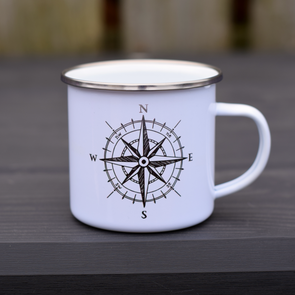 Compass Enamel Mug - GDirect Wall Stickers NI